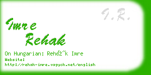 imre rehak business card